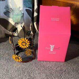 Pink Zebra Sunflower Decorative Accent Shade